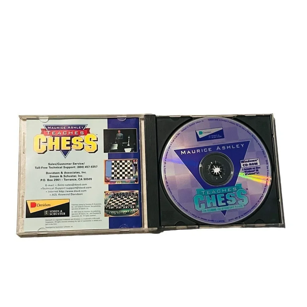 10/$25🦋 Maurice Ashley Teaches Chess for Beginning & Intermediate Players CD-ROM